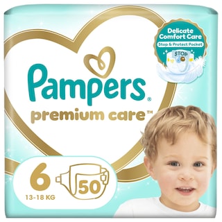 PAMPERS | Πάνες Μωρού Premium Care Νο6 50 Τεμάχια