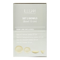 STUDIO ILLUM | Μπολ 15cm Μπεζ Σετ 2 Τεμάχια
