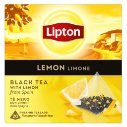 LIPTON | ΤΣΑΪ ΜΑΥΡΟ ΛΕΜΟΝΙ ΠΥΡΑΜΙΔΑ 20 ΦΑΚΕΛΑ Χ 1,7 GR