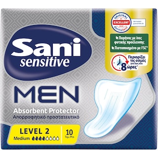 SANI | Επιθέματα Ακράτειας Sensitive Men Medium 10 Τεμάχια