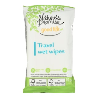 NATURE'S PROMISE | Υγρά Μαντηλάκια Καθαρισμού Χεριών 15 Τεμάχια