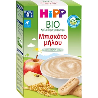 HIPP | Κρέμα Δημητριακών Bio Μπισκότο Μήλο 250g