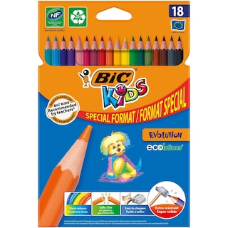 BIC | Ξυλομπογιές Kids Evolution 18 Τεμάχια