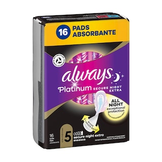 ALWAYS | Σερβιέτες ltra Platinum Secure Night Extra 16 Τεμάχια