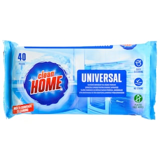 CLEAN HOME | Υγρά Μαντηλάκια Καθαρισμού Επιφανειών 40 Τεμάχια