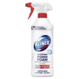 KLINEX | Αφρός Καθαρισμού Μπάνιου Power Foam Χλώριο 435ml