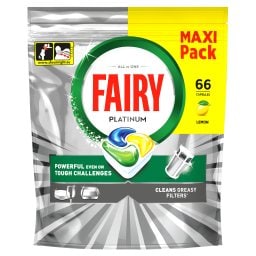 FAIRY | Κάψουλες Πλυντηρίου Πιάτων Platinum Lemon 66 Τεμάχια