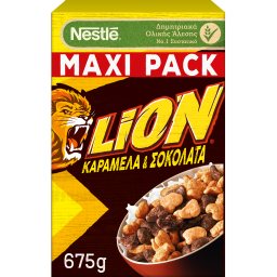 LION | Δημητριακά Ολικής Άλεσης Καραμέλα Σοκολάτα 675gr