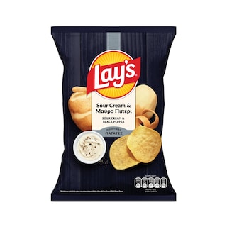 LAYS | Τσιπς Sour Cream και Μαύρο Πιπέρι 120g