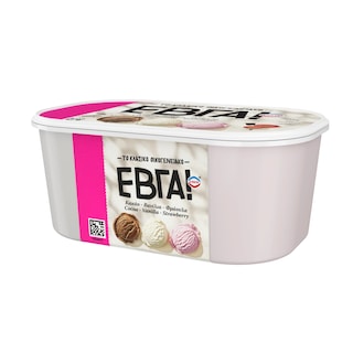 ΕΒΓΑ | Παγωτό Κακάο Βανίλια Φράουλα 1.35kg