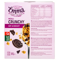 EMMA | Crunchy Μούσλι Βρώμη Μπισκότο 375g