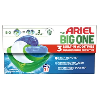 ARIEL | Kάψουλες Πλυντηρίου Ρούχων Allin1 Pods The Big One Alpine 21 Τεμάχια