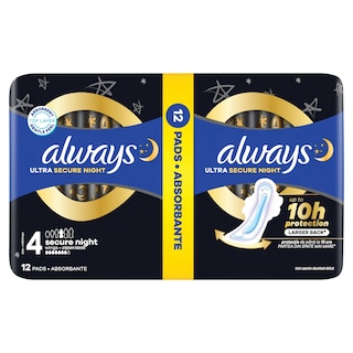 ALWAYS | Σερβιέτες Ultra Secure Night 12 Τεμάχια