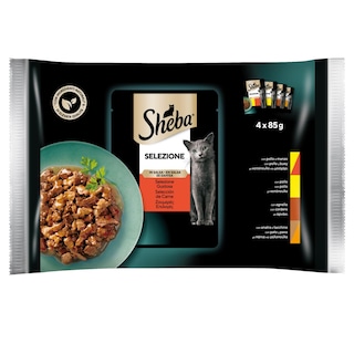 SHEBA | Γατοτροφή Selezione Κρεατικά σε Σάλτσα 4x85g