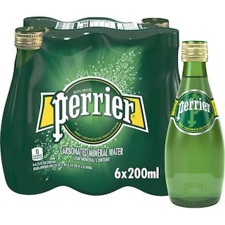 PERRIER | Water Water Natural Mineral Carbonated 6x200ml