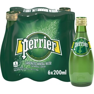 PERRIER | Water Water Natural Mineral Carbonated 6x200ml