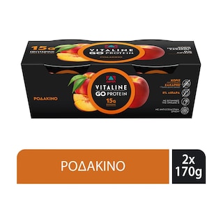 VITALINE | Επιδόρπιο Γιαουρτιού Protein Ροδάκινο  2 Χ 170 gr