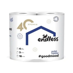 ENDLESS | Χαρτί Υγείας Good Mood 3 Φύλλα 4 Ρολά 340g