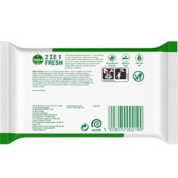 DETTOL | Αντιβακτηριδιακά Μαντηλάκια 2σε1 Fresh 15 Τεμάχια