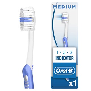 ORAL B | Οδοντόβουρτσα 123 Indicator Μέτρια 1 Τεμάχιο