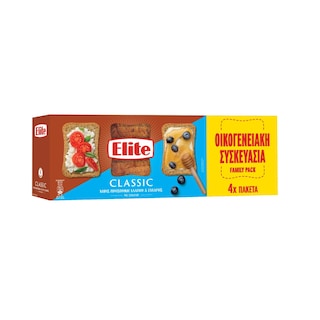 ELITE | Φρυγανιές Σίκαλης Χωρίς Αλάτι 4x90g