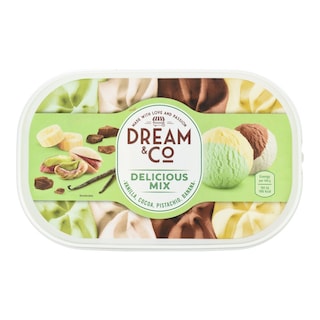 DREAM & CO | Παγωτό Βανίλια Κακάο Φυστίκι Μπανάνα 1kg