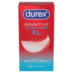 DUREX | Προφυλακτικά Sensitive XL Άνετη Εφαρμογή 12 Τεμάχια