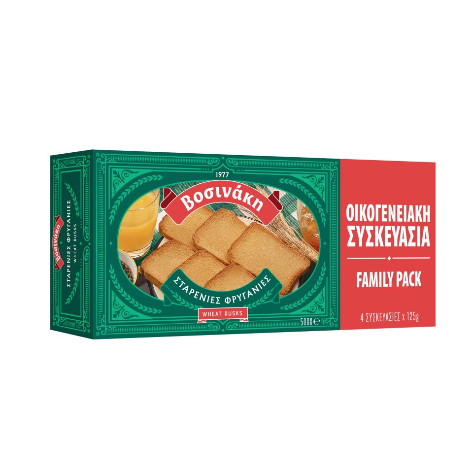 ΒΟΣΙΝΑΚΗΣ Φρυγανιές Σταρένιες 4x125g