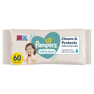 PAMPERS | Μωρομάντηλα Soft & Clean 60 Τεμάχια