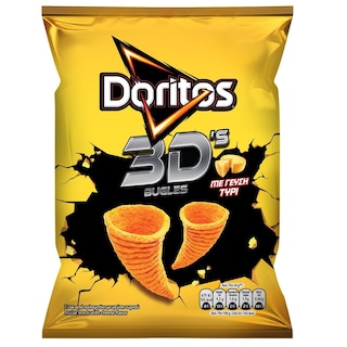 DORITOS | Σνακ Καλαμποκιού 3D Bugles Τυρί 63g