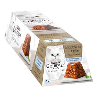 GOURMET | Γατοτροφή Revelations Fine Cuts Ψάρια σε Ζελέ 4x57g