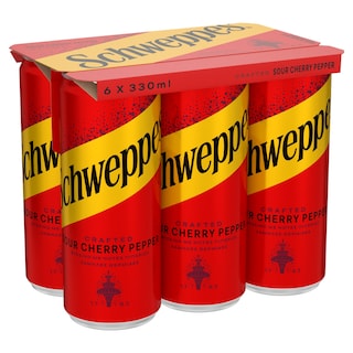 SCHWEPPES | Αναψυκτικό Sour Cherry & Black Pepper Κουτί 6x330ml