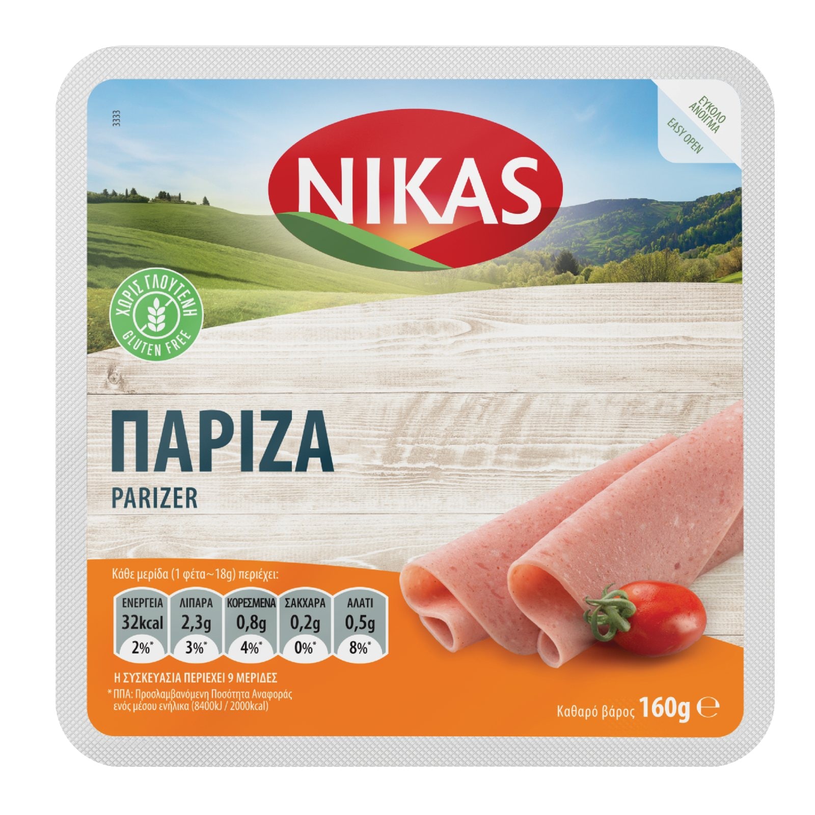 ΝΙΚΑΣ Πάριζα Φέτες Χωρίς Γλουτένη 160g