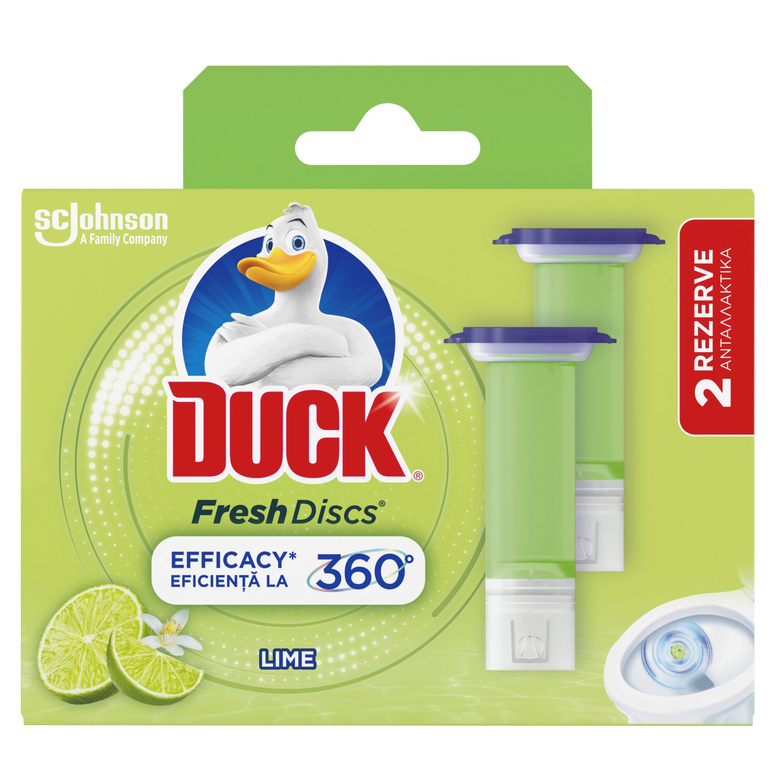 DUCK Υγρό WC Block Ανταλλακτικό Lime 2x36ml