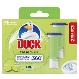 DUCK | FRESH DISCS | Υγρό WC Block Ανταλλακτικό Lime 2x36ml