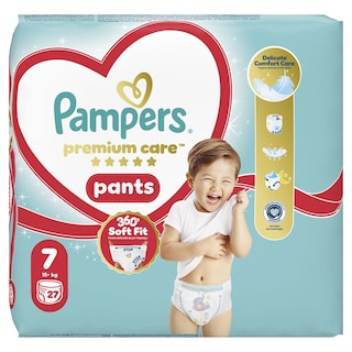 PAMPERS | Πάνες Βρακάκι Μωρού Premium Pants Νο7 27 Τεμάχια