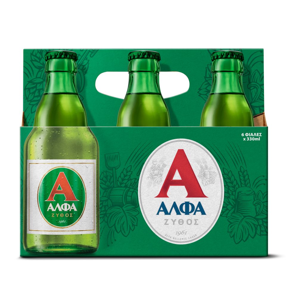 ΑΛΦΑ Μπύρα Lager Retro Φιάλη 6x330ml