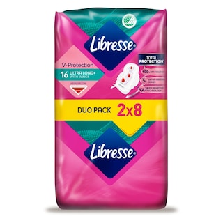 LIBRESSE | Σερβιέτες Ultra Long Wings 16 Τεμάχια