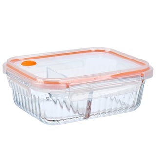 NEOFLAM | Φαγητοδοχείο Γυάλινο Πυρίμαχο με Διαχωριστικό 1000ml 1 Τεμάχιο