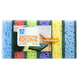ΑΒ | Σφουγγαράκι Κουζίνας 6 Τεμάχια