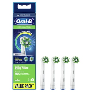 ORAL B | Ανταλλακτικές Κεφαλές Cross Action 4 Τεμάχια