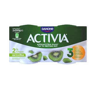 ACTIVIA | Επιδόρπιο Γιαουρτιού Ακτινίδιο 2 Χ 200 gr