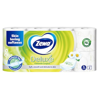 ZEWA | Χαρτί Υγείας Chamomile Comfort 3 Φύλλα 8 Τεμάχια