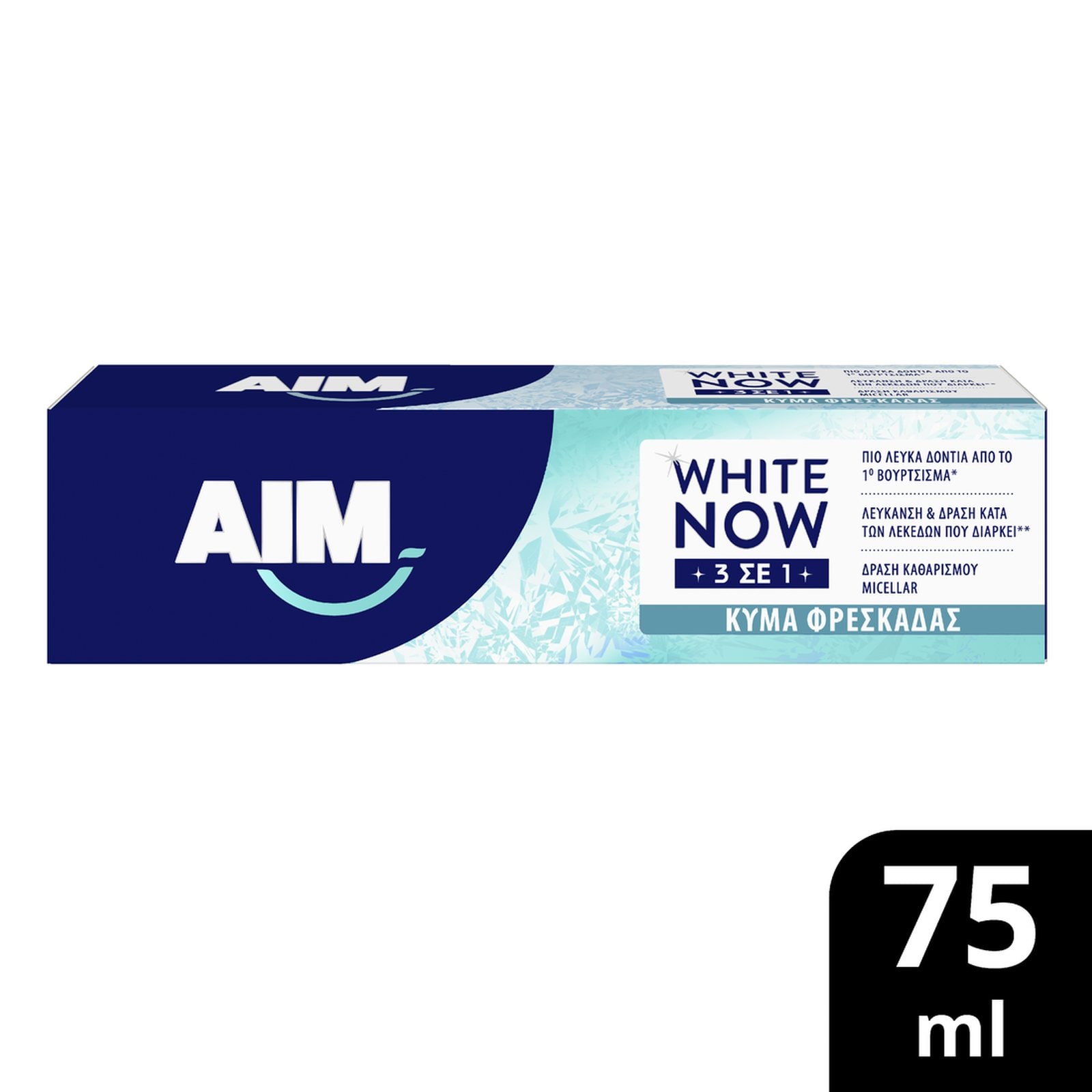 AIM Οδοντόκρεμα White Now 3σε1 Fresh Kiss 75ml