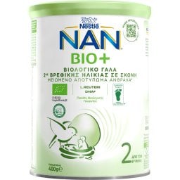 NAN | Γάλα Βρεφικό Σκόνη Bio Νο2 6+ Μηνών 400gr