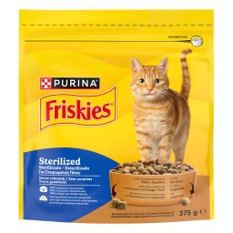 FRISKIES | Γατοτροφή Για Στειρωμένες Γάτες Γαλοπούλα Λαχανικά 375 gr
