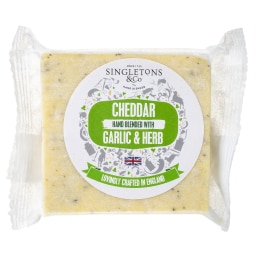 SINGLETONS | Τυρί Cheddar Garlic & Herbs 200g