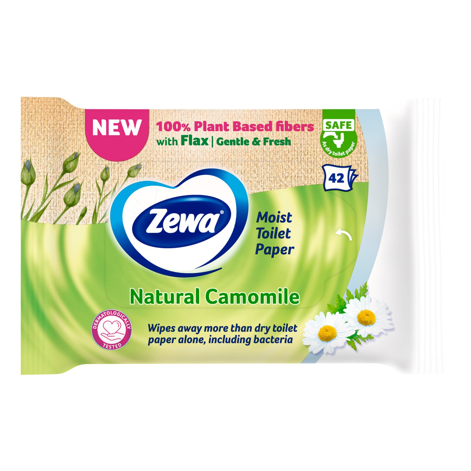ZEWA Υγρά Μαντηλάκια Τουαλέτας Camomile 42 Τεμάχια 184g