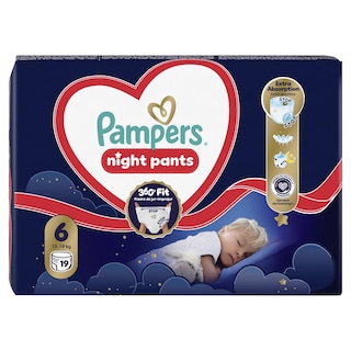PAMPERS | Πάνες Βρακάκι Μωρού Night Pants Νο6 19 Τεμάχια