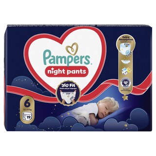 PAMPERS | Πάνες Βρακάκι Μωρού Night Pants Νο6 19 Τεμάχια